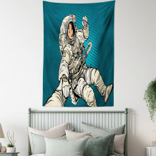Astronaut Love in Space Tapestry