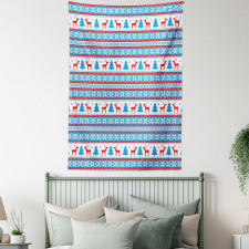 Folk Knit Style Art Tapestry