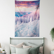 European Snowy Mountain Tapestry