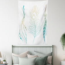 Feather Peacock Vintage Tapestry