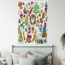 New Year Candies Tapestry