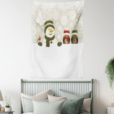 Snowflake Winter Day Tapestry