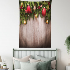 Wooden Rustic Xmas Tapestry