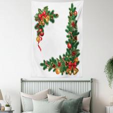 Trees with Ornaments Tapestry