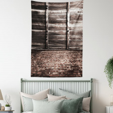 Brick Floor Wooden Wall Tapestry