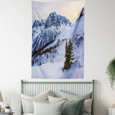 Snowy Mountain Winter Tapestry