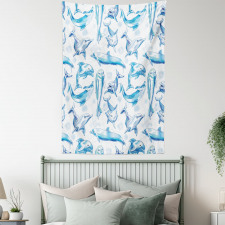 Sketch of Dolphins Tapestry