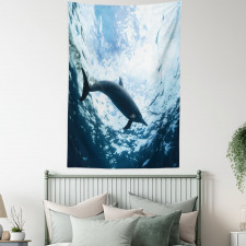 Swimming Dolphin Tapestry