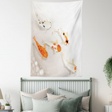 Traditional Spotted Koi Fish Tapestry