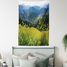 Flower Mountains Tapestry