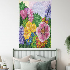 Nature Flowers Buds Tapestry