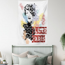 Fashion Girl Graffiti Tapestry