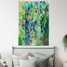 Colorful Flower on Tree Tapestry