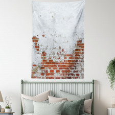 Aged Vintage Brick Wall Tapestry