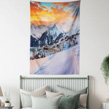 Winter Season Mountain Tapestry