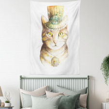 Watercolor Effect Animal Tapestry