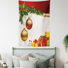 Yule Eve Balls Baubles Tapestry
