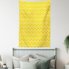 Chevron Pattern Yellow Tapestry