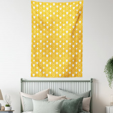 Heart Shapes and Dots Tapestry