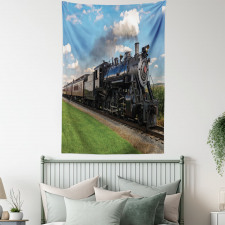 Countryside Train Tapestry