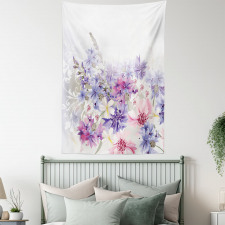 Pink Purple Flowers Tapestry