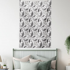 Oriental Florets Leaf Tapestry