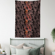 Japanese Vivid Florals Tapestry