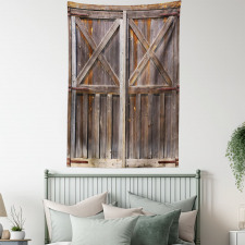 Old Wooden Warehouse Tapestry