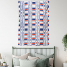 Marine Pattern Stripes Tapestry