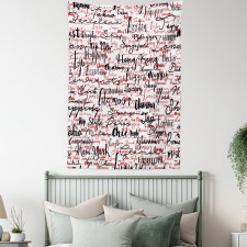 Popular Fashion Words Tapestry