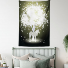 Unicorn Horse with Tree Tapestry