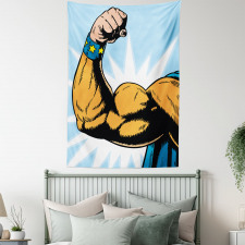Cartoon Superheros Power Tapestry