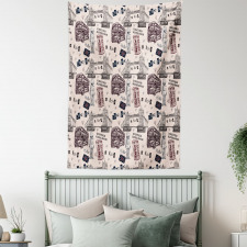 City UK Landmarks Tapestry