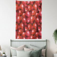 Strawberries Ripe Fruits Tapestry