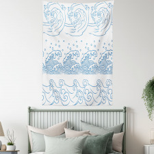 Japanese Kanagawa Wave Tapestry
