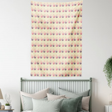 Romantic Cupcake Pattern Tapestry