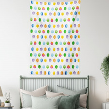 Colored Big Polka Dots Tapestry