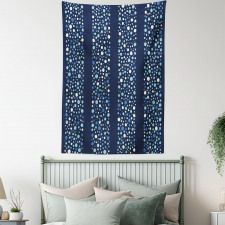 Dots Circles Striped Tapestry