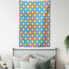 Big Small Circles and Dots Tapestry