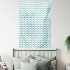 Chevron Snowy Mountaintop Tapestry