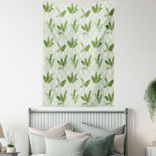 Palm Leaves Geometric Tapestry