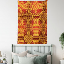 Flower Medieval Tones Tapestry