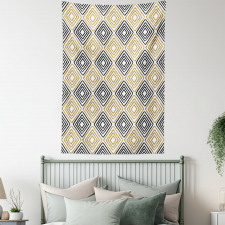 Square Shaped Lines Tapestry