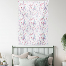 Eiffel Tower and Flower Tapestry