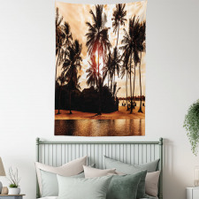 Ocean Sea Love Palms Tapestry