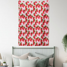 Juicy Strawberries Fruit Tapestry