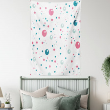 Pastel Color Polka Dots Tapestry