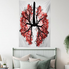 Human Lung Floral Healthy Tapestry