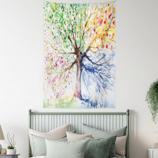 4 Seasons Colorful Tapestry