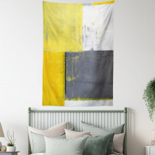 Pale Yellow Squares Tapestry